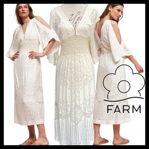 FARM Rio White Midi Dress